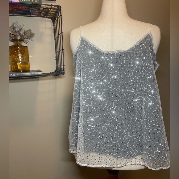 NWT Seen Worn Kept Embroidered Sequined Cami size XL - Picture 2 of 6